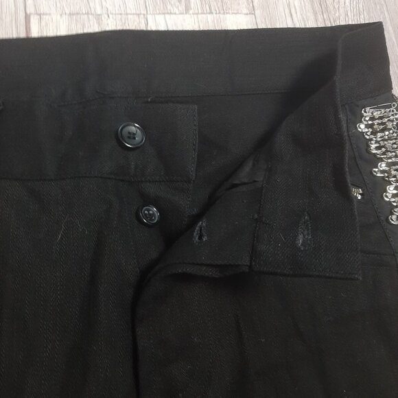 Unconditional London Denim Adorned Safety Pin Stripes Jeans Men's 31" Small S - Picture 6 of 7